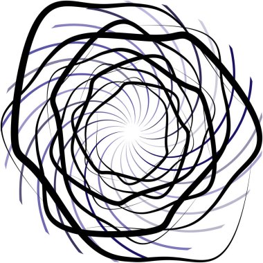 Soyut sarmal, girdap, dönme vektörü örtüşüyor. Volute, helix, koklear vertigo dairesel, geometrik çizim. Soyut çember