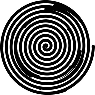 Soyut sarmal, girdap, dönme vektörü örtüşüyor. Volute, helix, koklear vertigo dairesel, geometrik çizim. Soyut çember