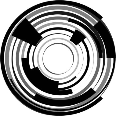 Soyut sarmal, girdap, dönme vektörü örtüşüyor. Volute, helix, koklear vertigo dairesel, geometrik çizim. Soyut çember