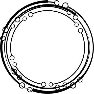 Soyut sarmal, girdap, dönme vektörü örtüşüyor. Volute, helix, koklear vertigo dairesel, geometrik çizim. Soyut çember