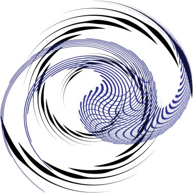 Soyut sarmal, girdap, dönme vektörü örtüşüyor. Volute, helix, koklear vertigo dairesel, geometrik çizim. Soyut çember