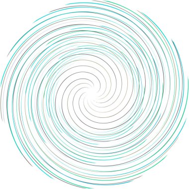 Soyut sarmal, girdap, dönme vektörü örtüşüyor. Volute, helix, koklear vertigo dairesel, geometrik çizim. Soyut çember