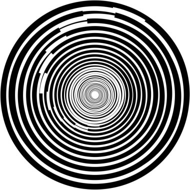 Soyut sarmal, girdap, dönme vektörü örtüşüyor. Volute, helix, koklear vertigo dairesel, geometrik çizim. Soyut çember