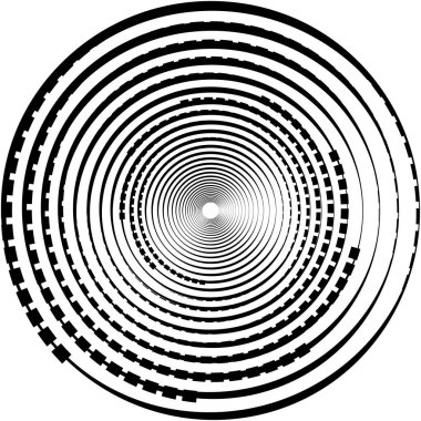 Soyut sarmal, girdap, dönme vektörü örtüşüyor. Volute, helix, koklear vertigo dairesel, geometrik çizim. Soyut çember