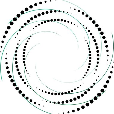 Soyut sarmal, girdap, dönme vektörü örtüşüyor. Volute, helix, koklear vertigo dairesel, geometrik çizim. Soyut çember