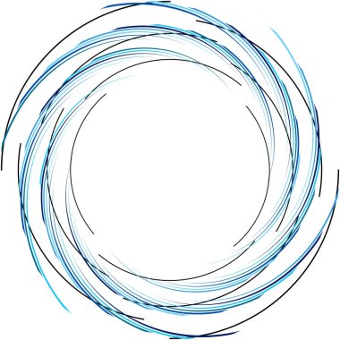 Soyut sarmal, girdap, dönme vektörü örtüşüyor. Volute, helix, koklear vertigo dairesel, geometrik çizim. Soyut çember