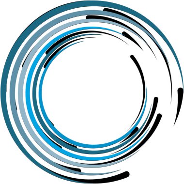 Soyut sarmal, girdap, dönme vektörü örtüşüyor. Volute, helix, koklear vertigo dairesel, geometrik çizim. Soyut çember