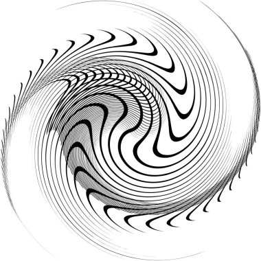 Soyut sarmal, girdap, dönme vektörü örtüşüyor. Volute, helix, koklear vertigo dairesel, geometrik çizim. Soyut çember