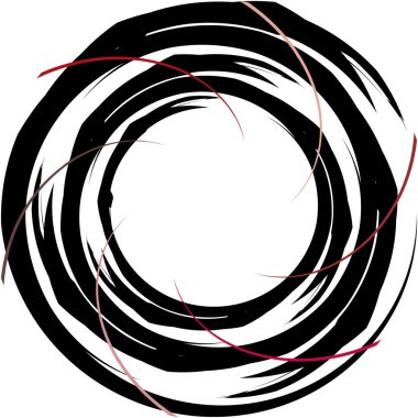 Soyut sarmal, girdap, dönme vektörü örtüşüyor. Volute, helix, koklear vertigo dairesel, geometrik çizim. Soyut çember