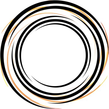 Soyut sarmal, girdap, dönme vektörü örtüşüyor. Volute, helix, koklear vertigo dairesel, geometrik çizim. Soyut çember