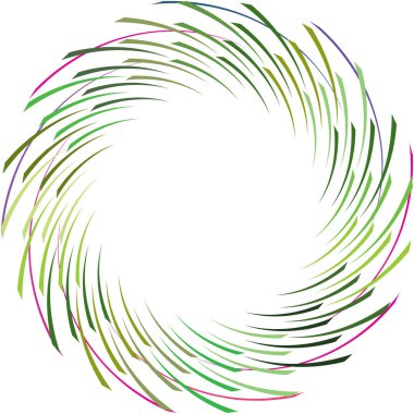 Soyut sarmal, girdap, dönme vektörü örtüşüyor. Volute, helix, koklear vertigo dairesel, geometrik çizim. Soyut çember
