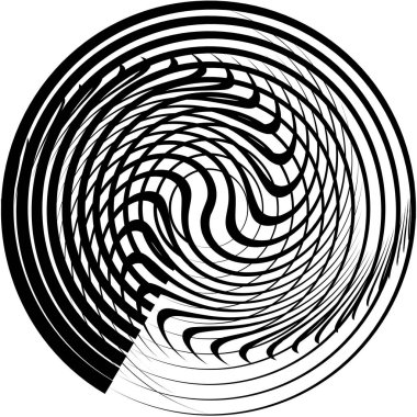 Soyut sarmal, girdap, dönme vektörü örtüşüyor. Volute, helix, koklear vertigo dairesel, geometrik çizim. Soyut çember