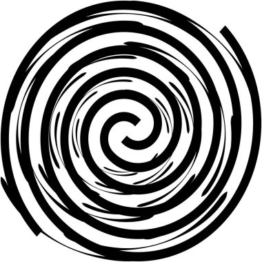 Soyut sarmal, girdap, dönme vektörü örtüşüyor. Volute, helix, koklear vertigo dairesel, geometrik çizim. Soyut çember
