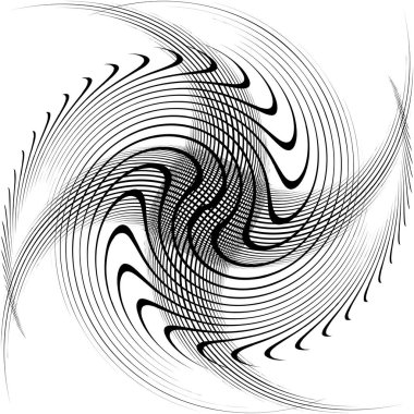 Soyut sarmal, girdap, dönme vektörü örtüşüyor. Volute, helix, koklear vertigo dairesel, geometrik çizim. Soyut çember