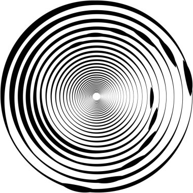 Soyut sarmal, girdap, dönme vektörü örtüşüyor. Volute, helix, koklear vertigo dairesel, geometrik çizim. Soyut çember