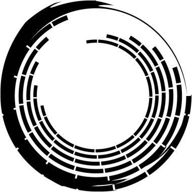 Soyut sarmal, girdap, dönme vektörü örtüşüyor. Volute, helix, koklear vertigo dairesel, geometrik çizim. Soyut çember