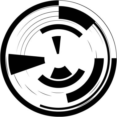 Soyut sarmal, girdap, dönme vektörü örtüşüyor. Volute, helix, koklear vertigo dairesel, geometrik çizim. Soyut çember