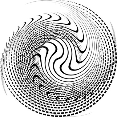 Soyut sarmal, girdap, dönme vektörü örtüşüyor. Volute, helix, koklear vertigo dairesel, geometrik çizim. Soyut çember