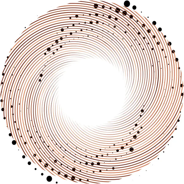 추상적 스피랄 벡터를 뛰어넘는 달팽이관은 동그랗고 기하학적 그림입니다 — 스톡 벡터