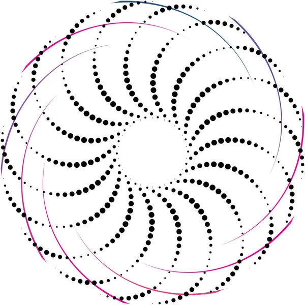 Espiral Abstracta Superpuesta Remolino Vector Giro Voluta Hélice Vértigo Coclear — Vector de stock