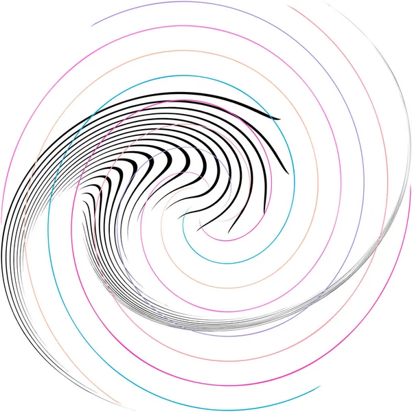 Abstracte Spiraal Draaikolk Wervelvector Voluut Helix Cochleaire Vertigo Cirkelvormig Geometrische — Stockvector