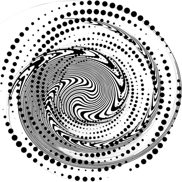 Sovrapposizione Astratta Spirale Vortice Vettore Vortice Voluta Elica Vertigini Cocleari — Vettoriale Stock