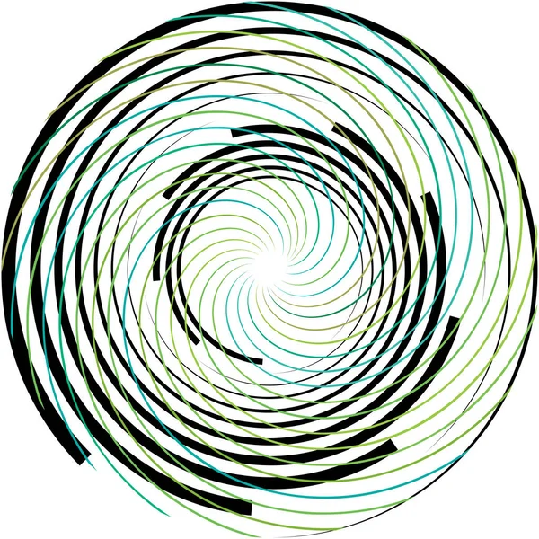 Abstracte Spiraal Draaikolk Wervelvector Voluut Helix Cochleaire Vertigo Cirkelvormig Geometrische — Stockvector