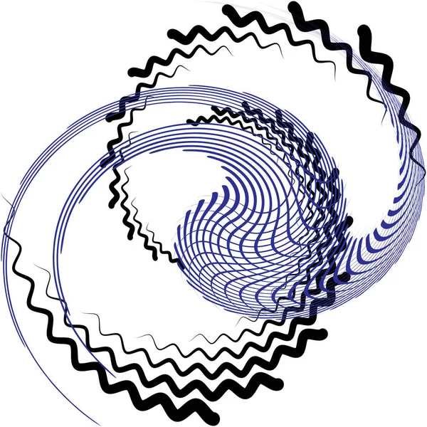 Soyut sarmal, girdap, dönme vektörü örtüşüyor. Volute, helix, koklear vertigo dairesel, geometrik çizim. Soyut çember