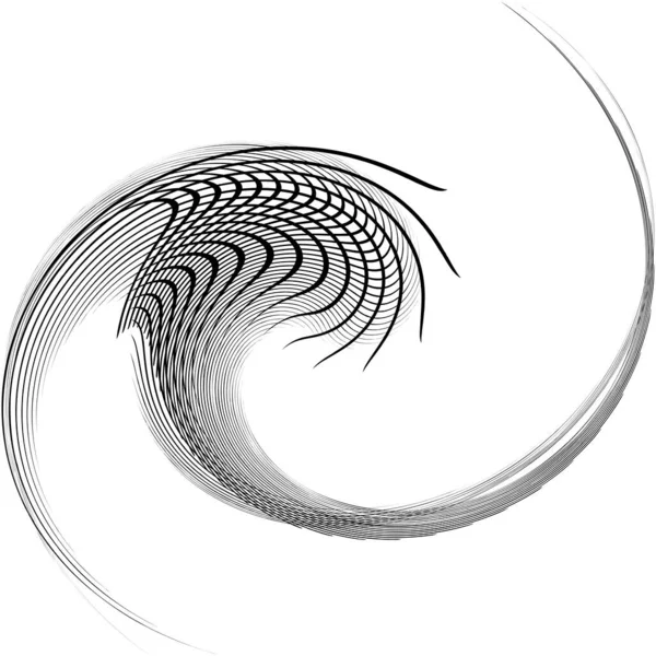 Sobreposição Abstrato Espiral Redemoinho Twirl Vetor Voluta Hélice Vertigem Coclear — Vetor de Stock