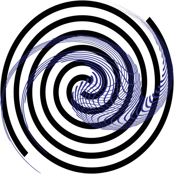 Espiral Abstracta Superpuesta Remolino Vector Giro Voluta Hélice Vértigo Coclear — Vector de stock