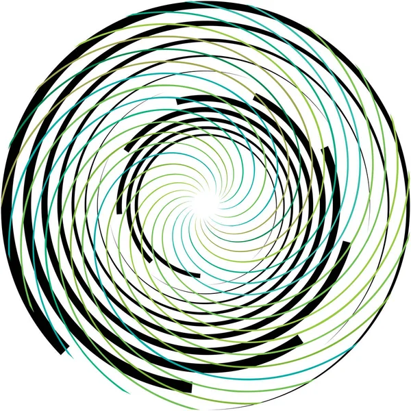 抽象的なスパイラル 渦巻き ツイルベクトルを上書きします ヴォリュート らせん 人工内耳のめまいの円形 幾何学的なイラスト 概要円 — ストックベクタ