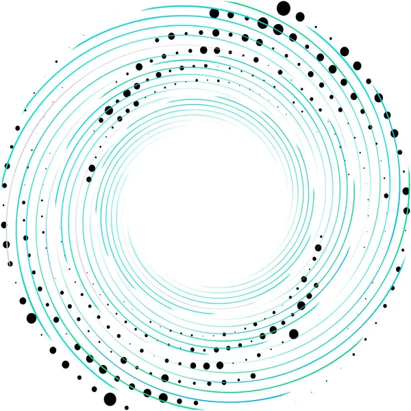 Espiral Abstracta Superpuesta Remolino Vector Giro Voluta Hélice Vértigo Coclear — Vector de stock