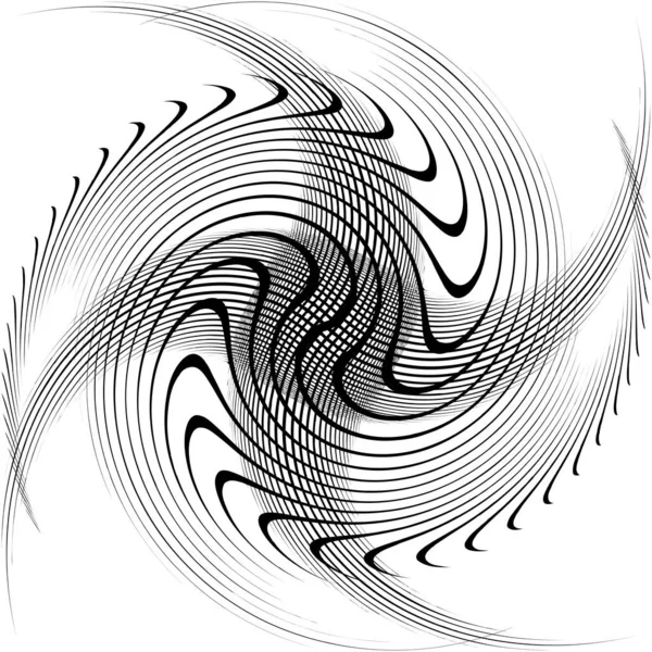 Abstracte Spiraal Draaikolk Wervelvector Voluut Helix Cochleaire Vertigo Cirkelvormig Geometrische — Stockvector