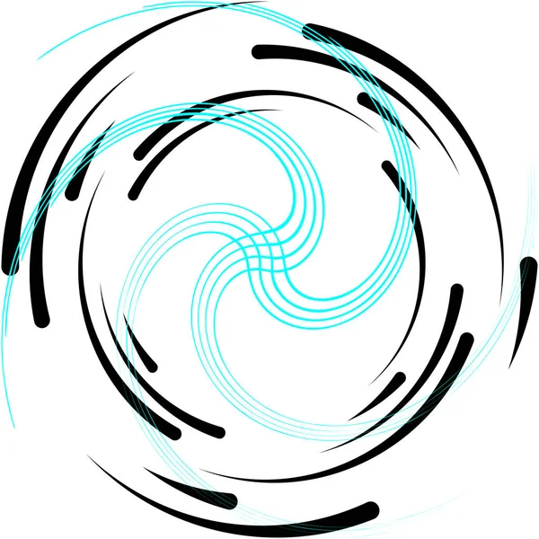 Espiral Abstracta Superpuesta Remolino Vector Giro Voluta Hélice Vértigo Coclear — Vector de stock