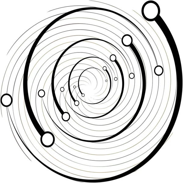 Absztrakt Spirál Örvény Forgó Vektor Volute Helix Cochlearis Vertigo Körkörös — Stock Vector