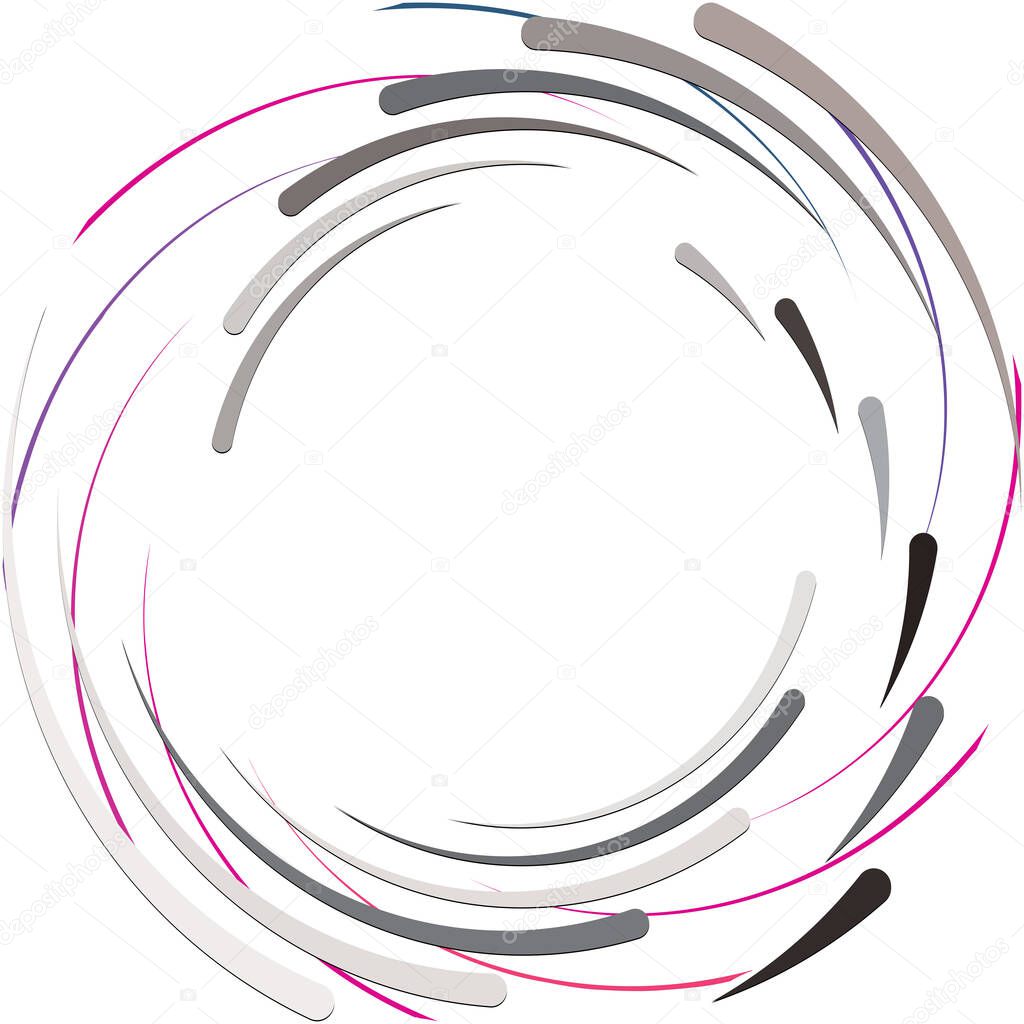 Overlaying abstract Spiral, Swirl, Twirl vector. Volute, helix, cochlear vertigo circular, geometric illustration. Abstract circle