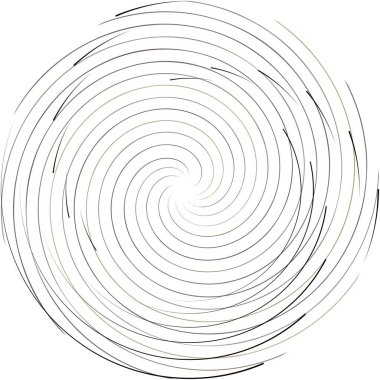 Soyut sarmal, girdap, dönme vektörü örtüşüyor. Volute, helix, koklear vertigo dairesel, geometrik çizim. Soyut çember