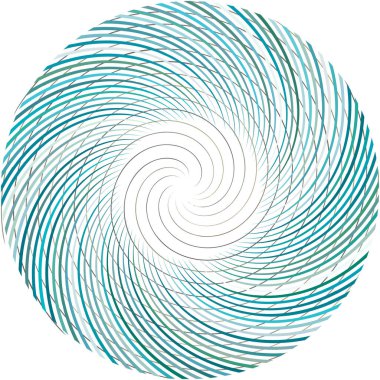 Soyut sarmal, girdap, dönme vektörü örtüşüyor. Volute, helix, koklear vertigo dairesel, geometrik çizim. Soyut çember
