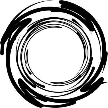 Soyut sarmal, girdap, dönme vektörü örtüşüyor. Volute, helix, koklear vertigo dairesel, geometrik çizim. Soyut çember