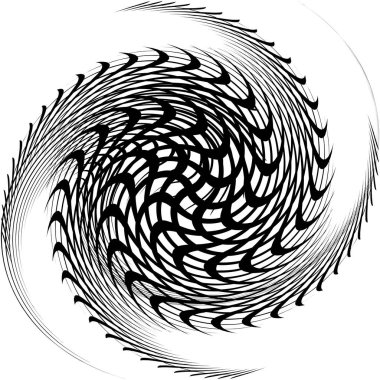 Soyut sarmal, girdap, dönme vektörü örtüşüyor. Volute, helix, koklear vertigo dairesel, geometrik çizim. Soyut çember
