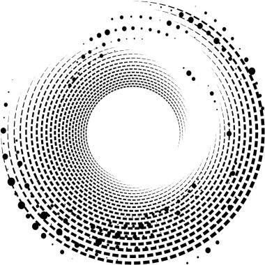 Soyut sarmal, girdap, dönme vektörü örtüşüyor. Volute, helix, koklear vertigo dairesel, geometrik çizim. Soyut çember