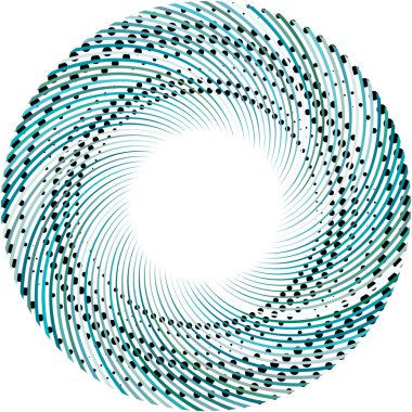 Soyut sarmal, girdap, dönme vektörü örtüşüyor. Volute, helix, koklear vertigo dairesel, geometrik çizim. Soyut çember