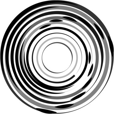Soyut sarmal, girdap, dönme vektörü örtüşüyor. Volute, helix, koklear vertigo dairesel, geometrik çizim. Soyut çember