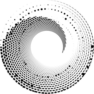 Soyut sarmal, girdap, dönme vektörü örtüşüyor. Volute, helix, koklear vertigo dairesel, geometrik çizim. Soyut çember