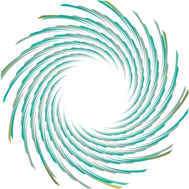 Soyut sarmal, girdap, dönme vektörü örtüşüyor. Volute, helix, koklear vertigo dairesel, geometrik çizim. Soyut çember