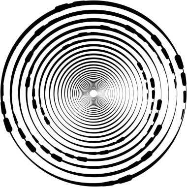 Soyut sarmal, girdap, dönme vektörü örtüşüyor. Volute, helix, koklear vertigo dairesel, geometrik çizim. Soyut çember