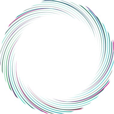 Soyut sarmal, girdap, dönme vektörü örtüşüyor. Volute, helix, koklear vertigo dairesel, geometrik çizim. Soyut çember