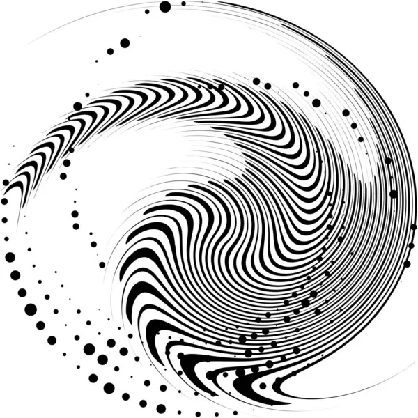 Sovrapposizione Astratta Spirale Vortice Vettore Vortice Voluta Elica Vertigini Cocleari — Vettoriale Stock