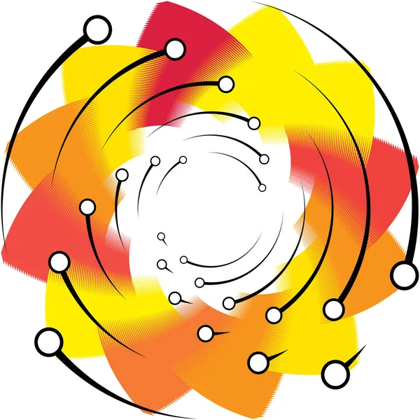 Sovrapposizione Astratta Spirale Vortice Vettore Vortice Voluta Elica Vertigini Cocleari — Vettoriale Stock