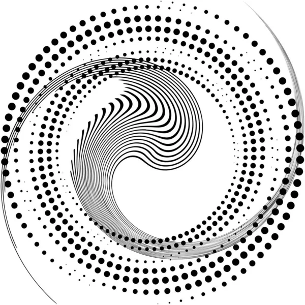 Sovrapposizione Astratta Spirale Vortice Vettore Vortice Voluta Elica Vertigini Cocleari — Vettoriale Stock